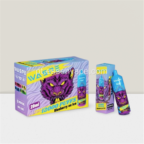 Popular Waspe 12000puffs Vape descartável Suécia